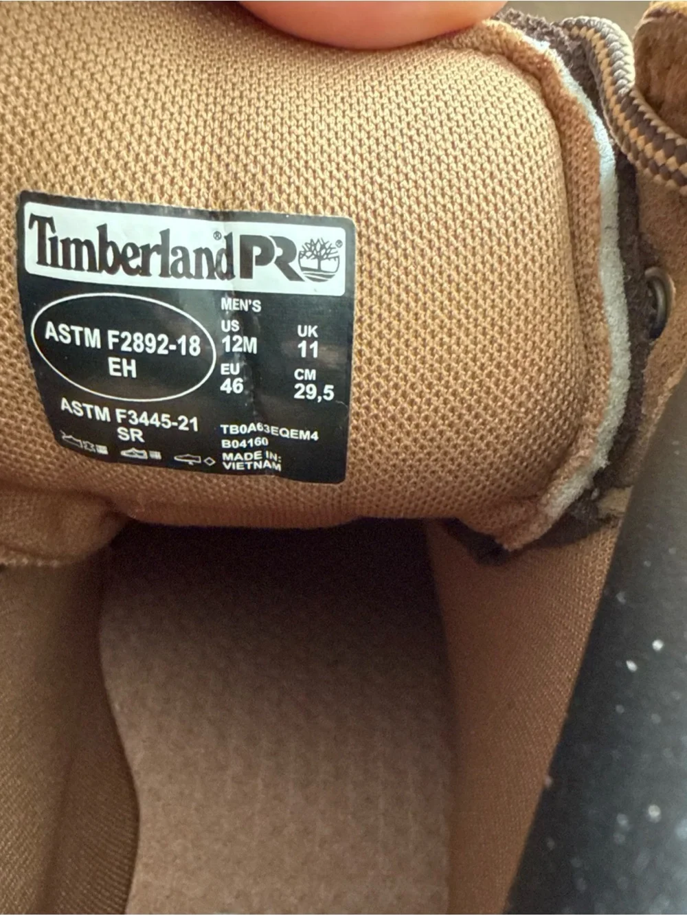 Timberland PRO Brown Leather Lace-Up Work Boots with Black Collar